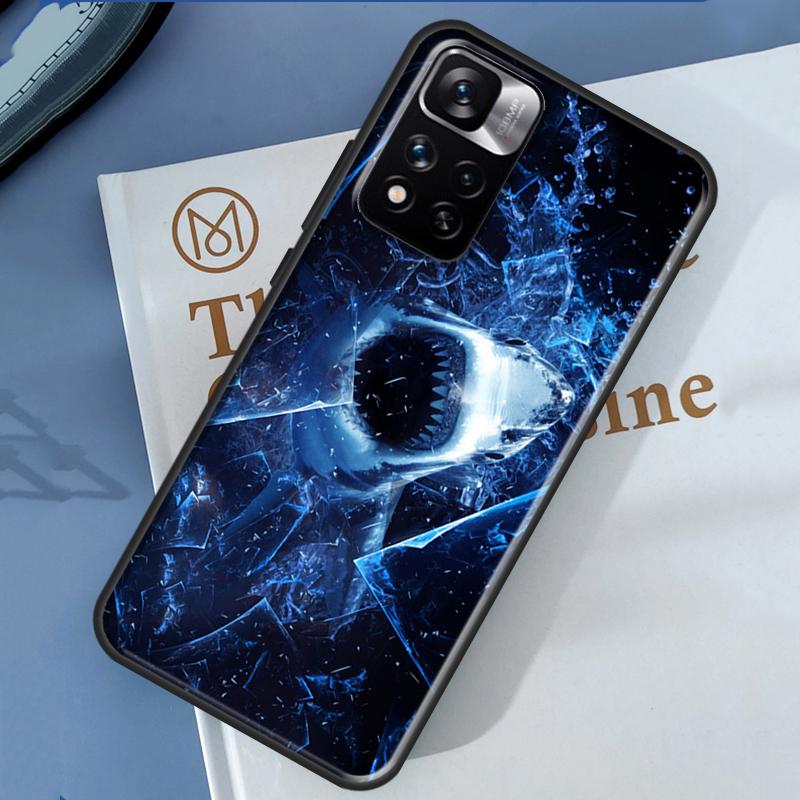 Ferocious Shark Animal Case For Xiaomi Redmi Note 14 13 11 9 10 12 Pro 9S 10S 11S 12S Redmi 10C 12C 13C 14C Cover