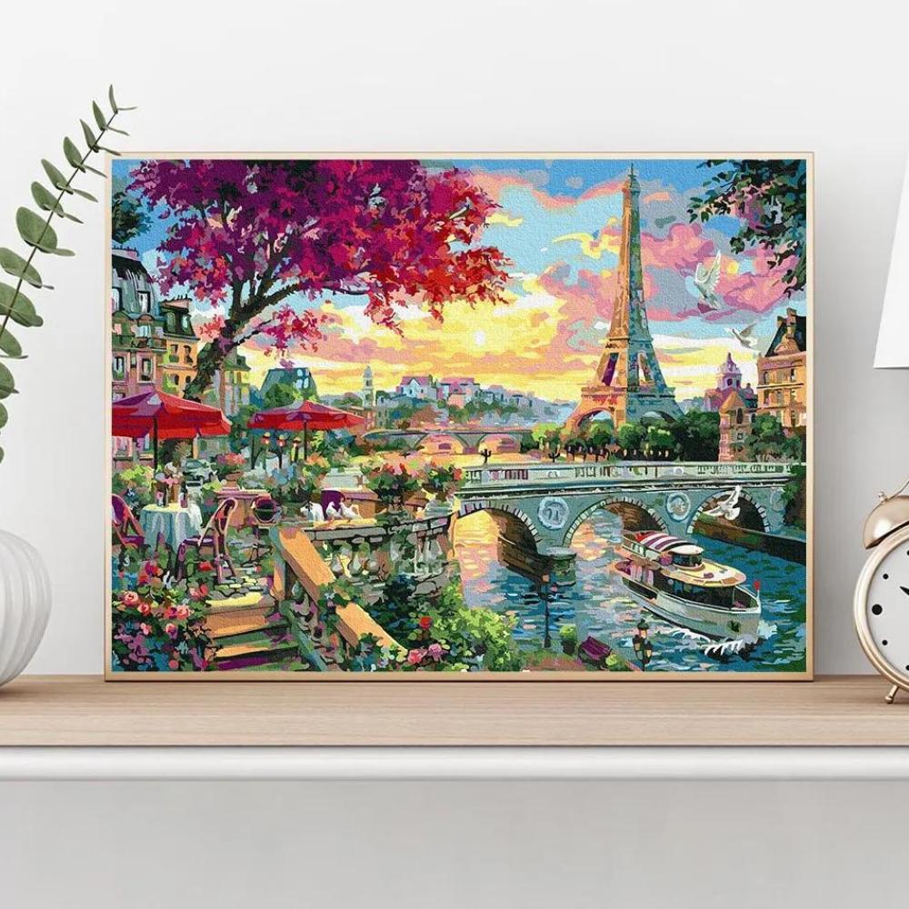 Malowanie Po Numerach Obrazy Do Malowania - Francja Wspaniały Paryż 50X40Cm