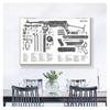 Chart Canvas Prints Modern Painting Posters Wall Art Pictures For Living Room Decoration No Frame AK47 RPG Pistol Russian Weapon