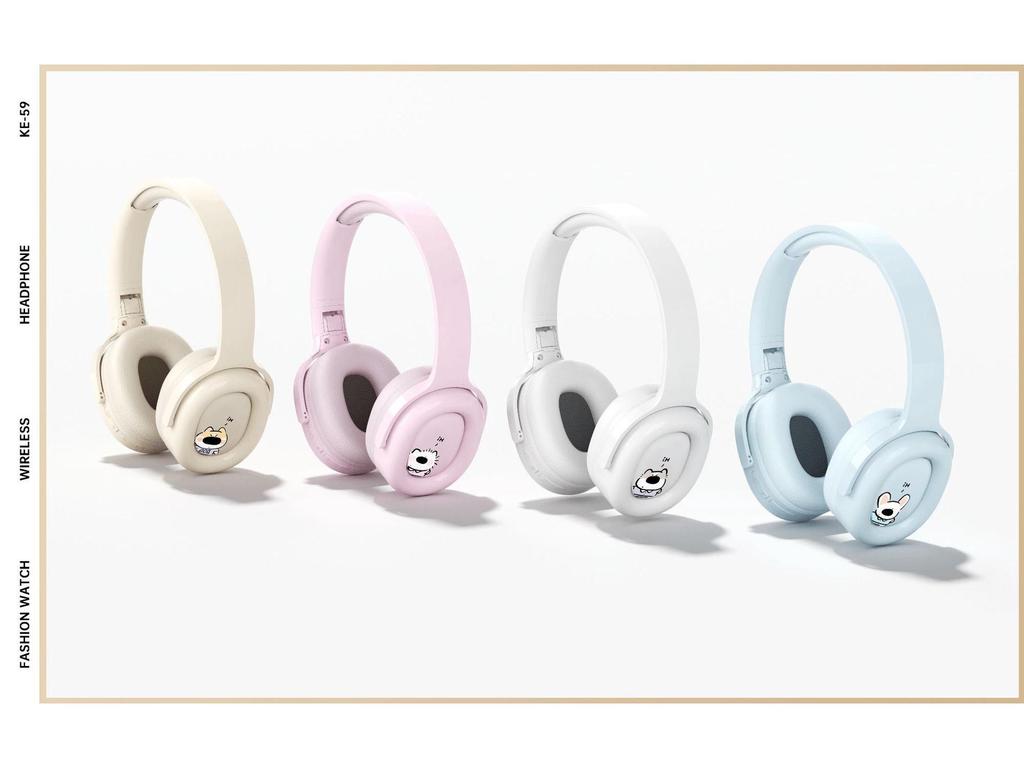 KE59 Cross New Over-Ear Bluetooth Stereo Headset - Fresh Simple Style for Computer
