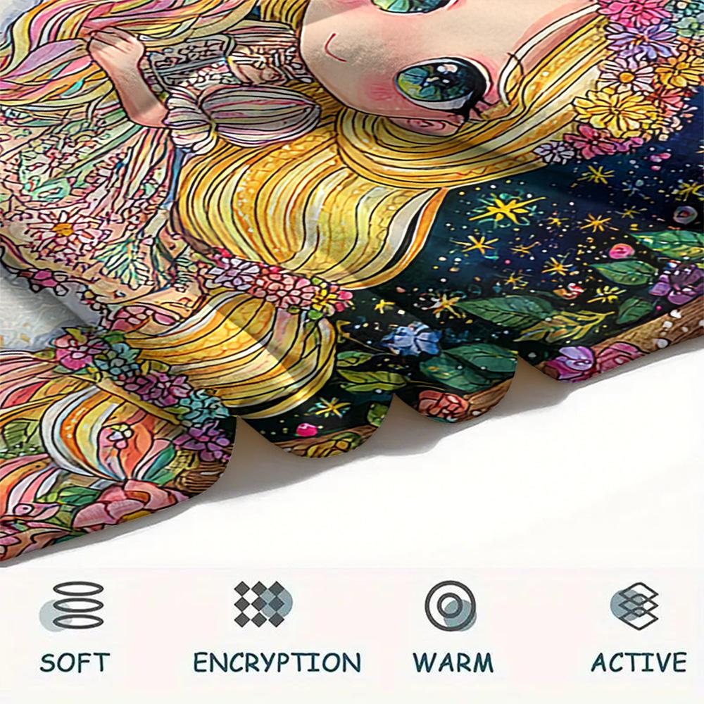 Genie Print Flannel Blanket, High Quality Comfortable for All Seasons, Home Decor, Warmth and Comfort, Perfect for Christmas Gifts