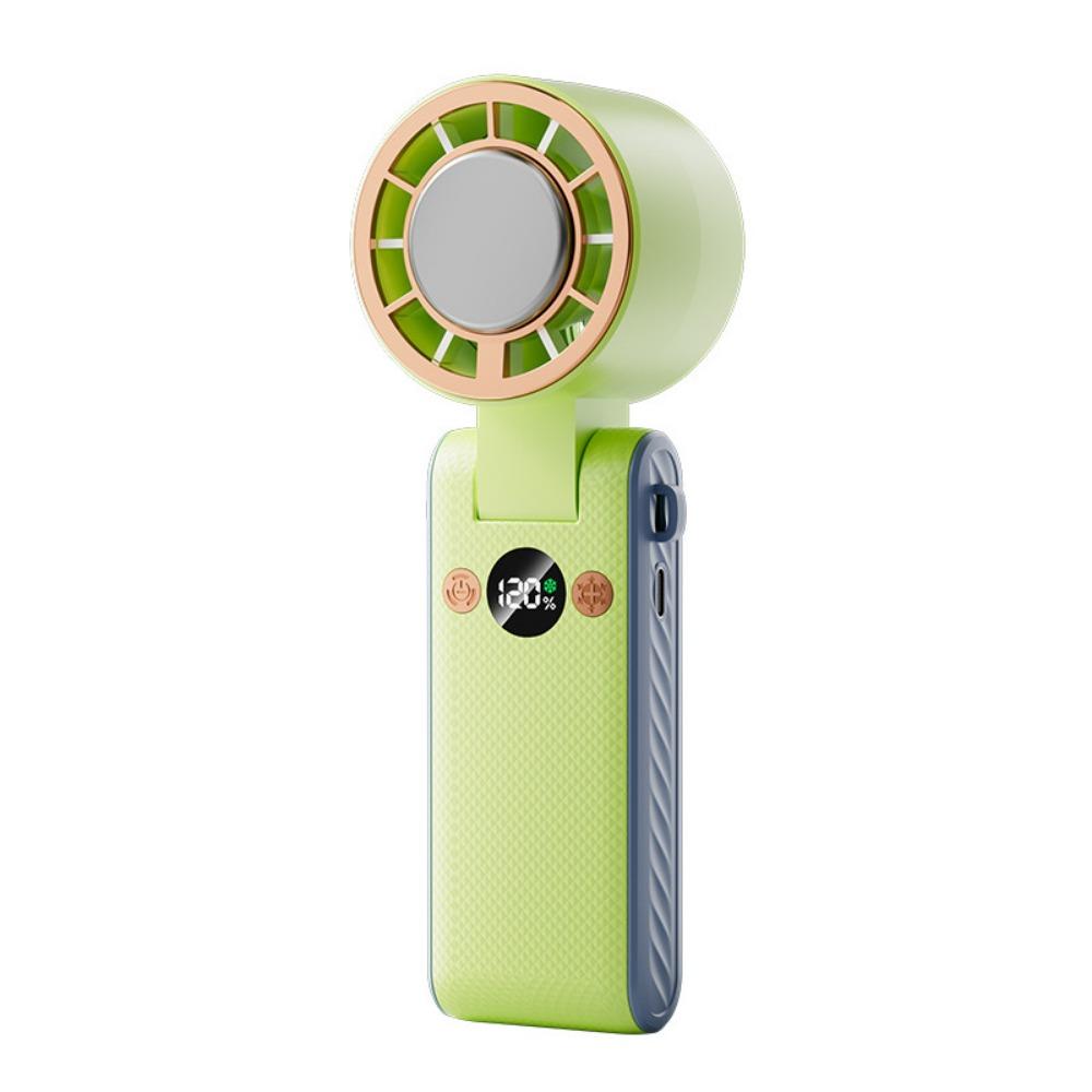 120 Speed Adjustable Handheld Cooling Fan LED Display Small Electric Fan Mini Folding Fan  Travel