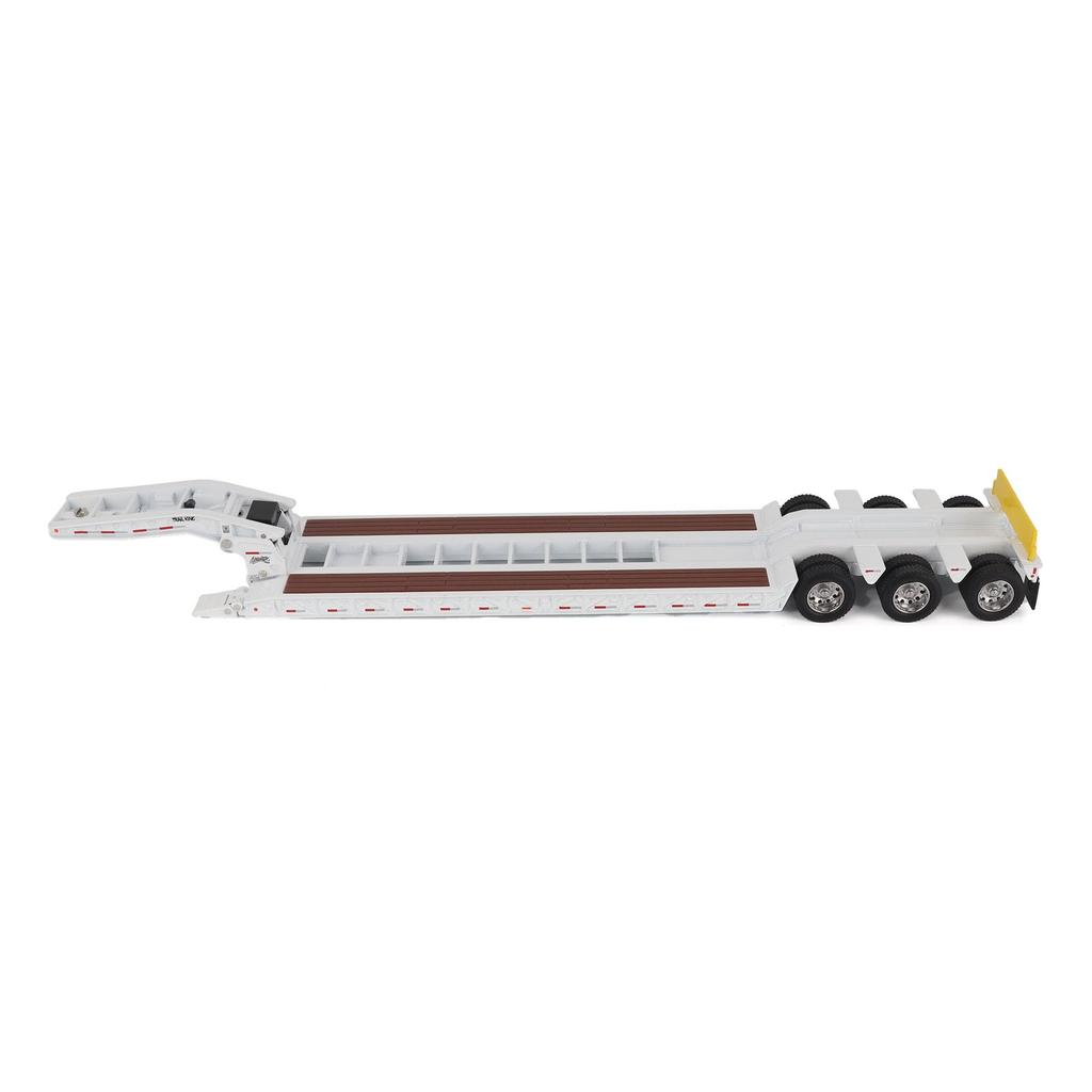 1:50 Scale Hydraulic Detachable Gooseneck Lowboy Trailer (White Regular Version) | Transport Series, 1:50 Scale Diecast Collectible Model 71138