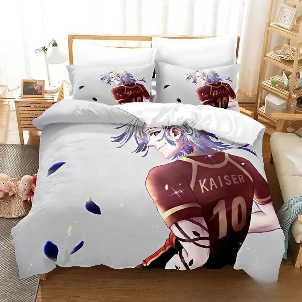 Fashion 3D Print Anime Blue Lock Bedding Set Boys Girls Twin Queen King Size Duvet Cover Pillowcase Bed Boys Adult Home Textiles