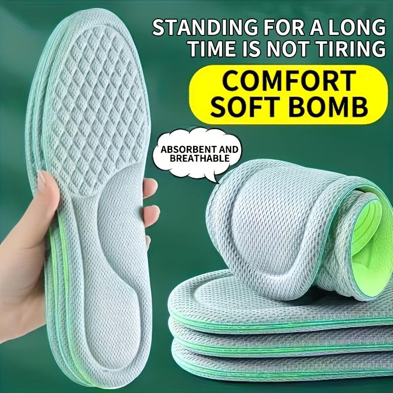 5 Pairs of Soft and Comfortable Insoles Made of Mugwort for Men and Women, Designed for Sports with Cushioning To Reduce Fatigue Standing Outdoors.