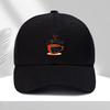 Coffee Time Cup and Beans Print Polyester Trucker Hat Adjustable for Unisex and Women Casual Cap