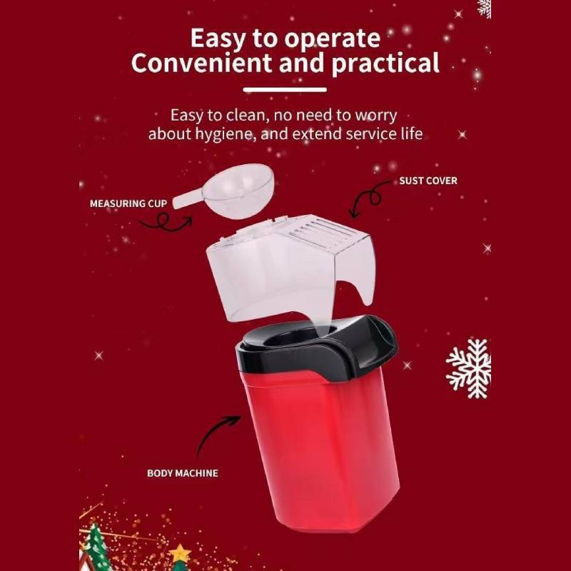 Home Use Electric Popcorn Maker With Hot Air Technology For Family Snack Days