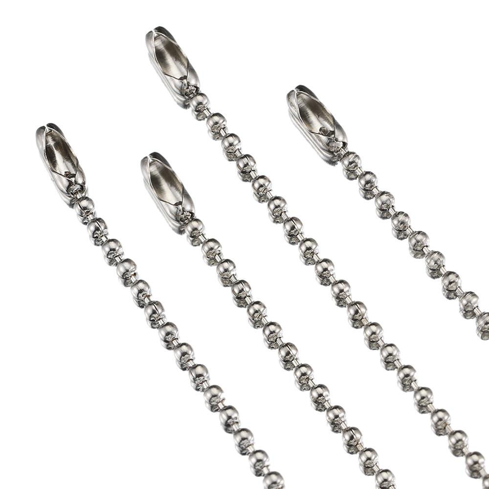 10pcs Stainless Steel Ball Beading Chains 8-20cm Connector for Key Chain/Dolls/Label DIY Bracelet Jewelry Making Accessorise