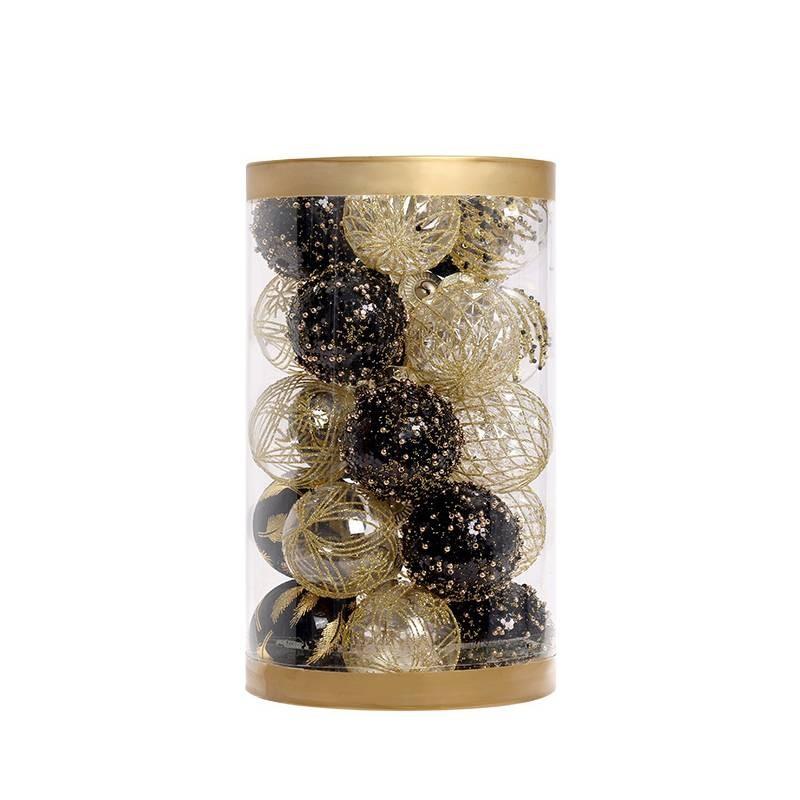 

Christmas Tree Decorations Pack With Flash Design For Holiday Festive Decor Black