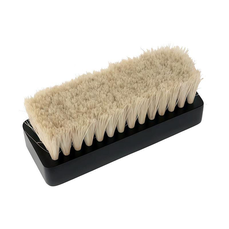 Prémiová kefka na topánky z bukového dreva s diviačimi štetinami – Jemné konské vlasy na leštenie a odstraňovanie prachu, Bezpečné pre topánky