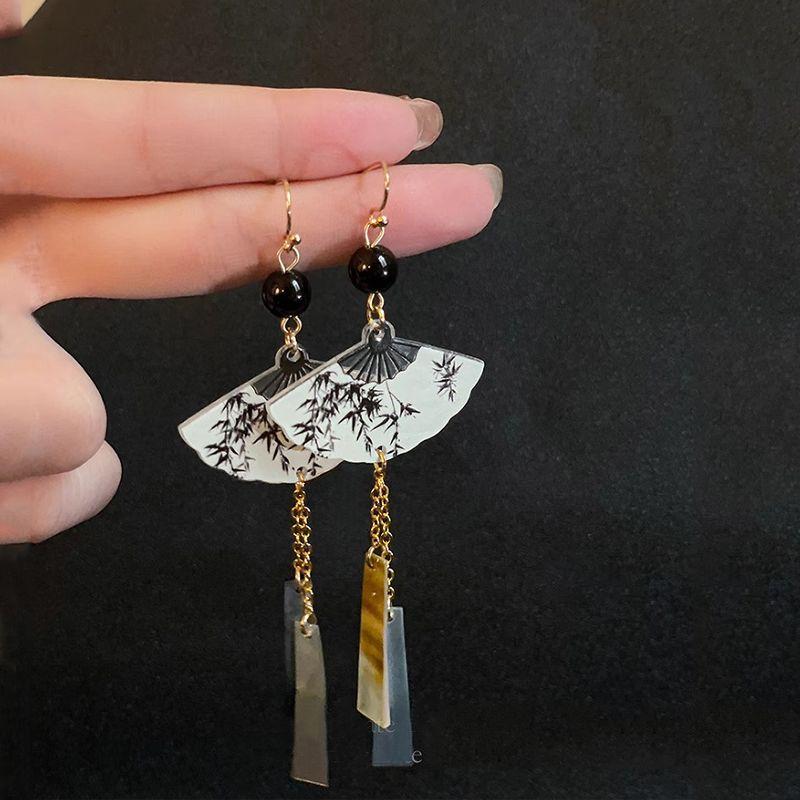 

Умеренная роскошь Ретро Женский Национальный стиль Причудливый Элегантный Эмаль New Chinese Earrings