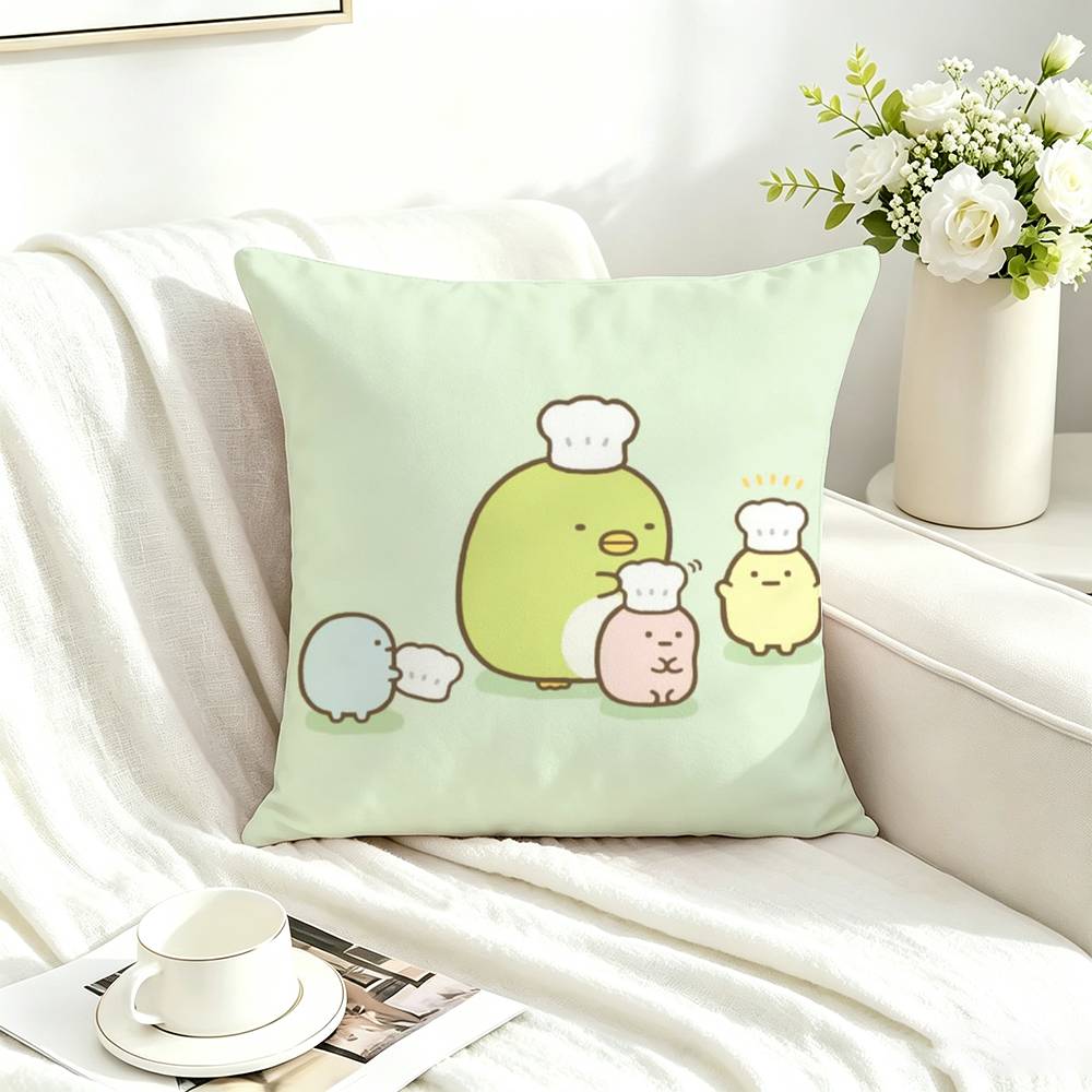 Japan Anime S-Sumikko Gurashi Square Double-Sided printed Pillow Case Bedroom Bedside Pillow Sofa Cushion Cover