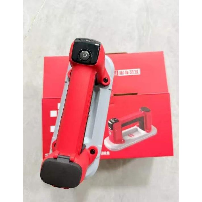 3.7V Shijing 6112 Narrow Strip Electric Suction Cup 100KGS Vertical Suction, 90x240mm Rubber, Auto Air Pump & Digital Display