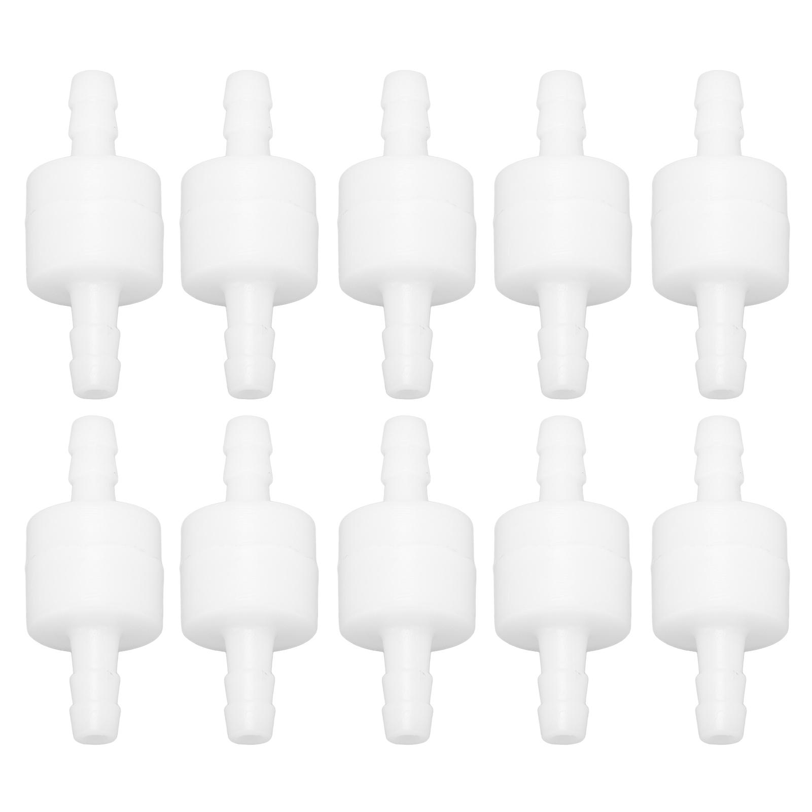 

10 шт. Обратный клапан PE Односторонний Аквариумный воздушный насос Клапан обратного потока для химической промышленности 6 мм Белый