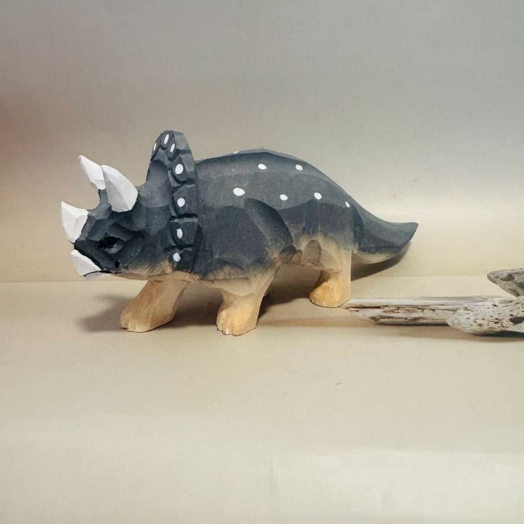 Wooden Dinosaur Craft Decor Trex Triceratops For Party Gift And Memorabilia