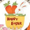 Happy Easter Wreath Egg Pendant Welcome Sign for Party Festival Decoration