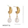 European-American Irregular Pearl Stud Earrings: INS Design, Elegant Gold-Plated, 18K Gold Color Retention