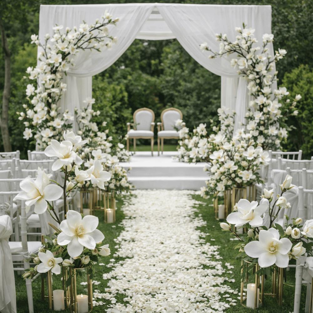 Realistische Haptik Künstliche Orchideenblüten Langer Ast Magnolienzweige Bürodekoration