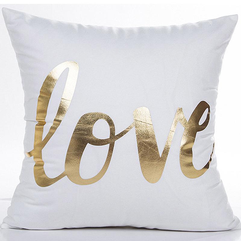 Gold-stitched Pillowcase European Classical Hot Light Luxury Home Super Soft Short Plush Sofa Cushion