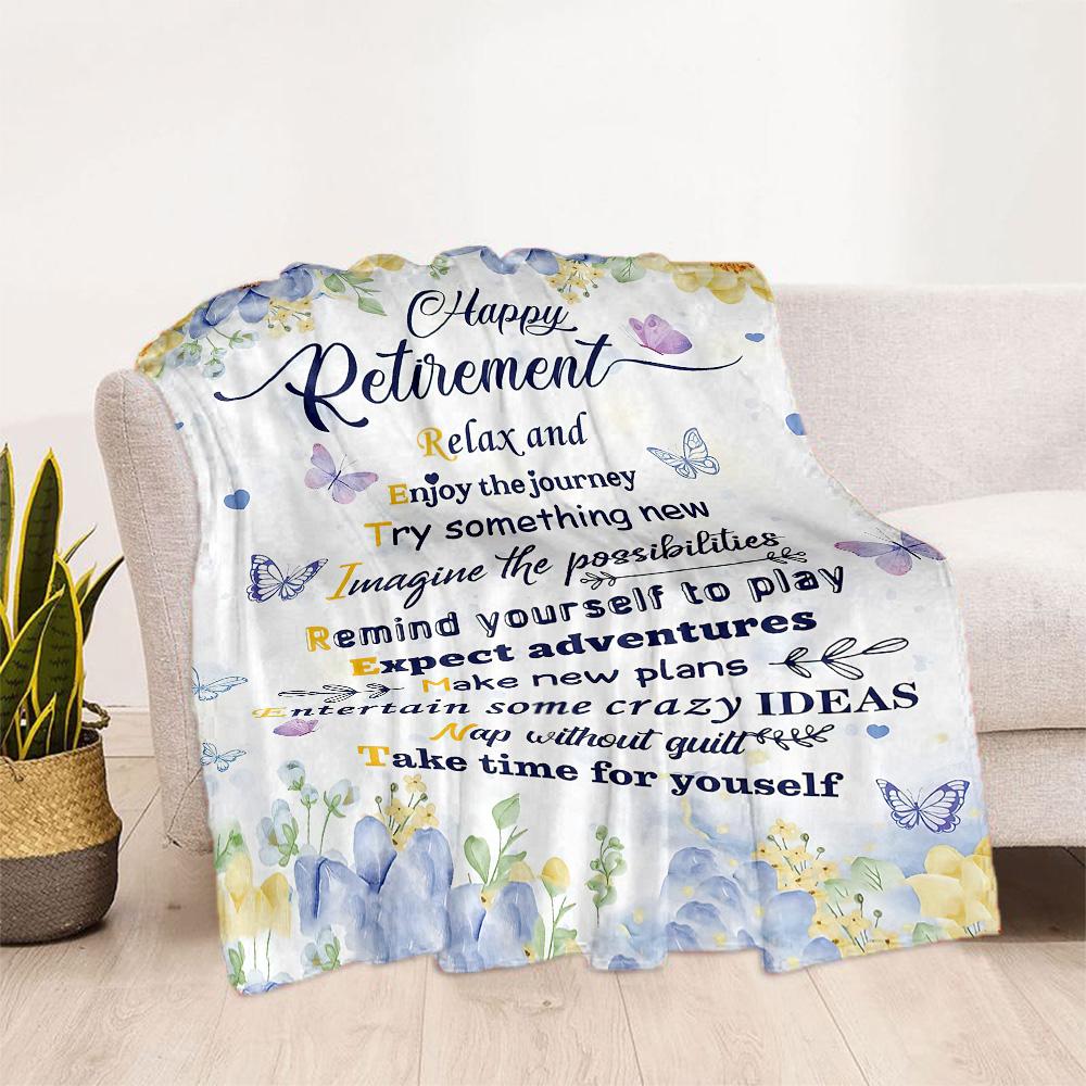 Retirement Journey Inspiration Blankets Are Suitable for Living Rooms,making Them an Ideal Choice for Outdoor Travel and Gifts.