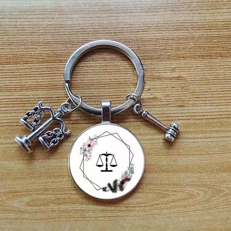 Legal Keychain: Scales of Justice & Gavel Charm - Perfect for Lawyers