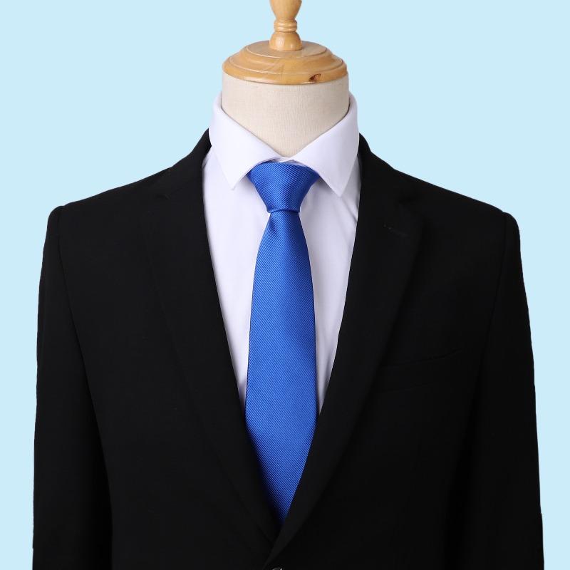Men's Tie Solid Color Business Dress Polyester Will Tie Gifts To Set Personality Lgo