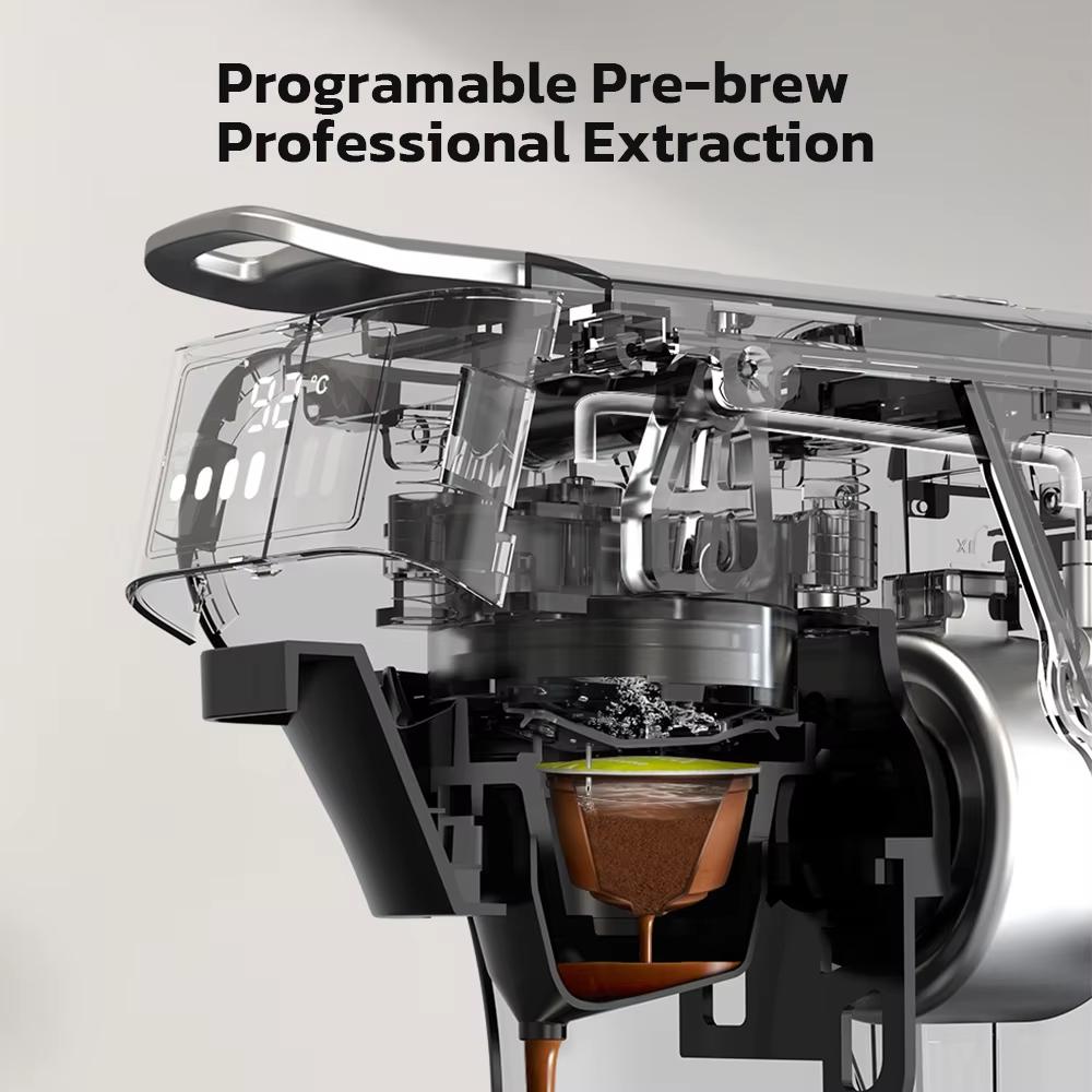 New HiBREW 6in1 Capsule Coffee Machine Hot/Cold Multiple Espresso Cafetera Cappuccino Coffee Maker Dolce Gusto Nespresso Powder H1B