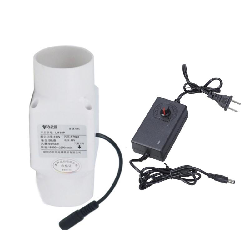 110V 220V BBQ Fan Cooking Blower Adjustable Speed 2inch Pipe Exhaust Fan with 160cm Cable for Bathroom Toilet Kitchen