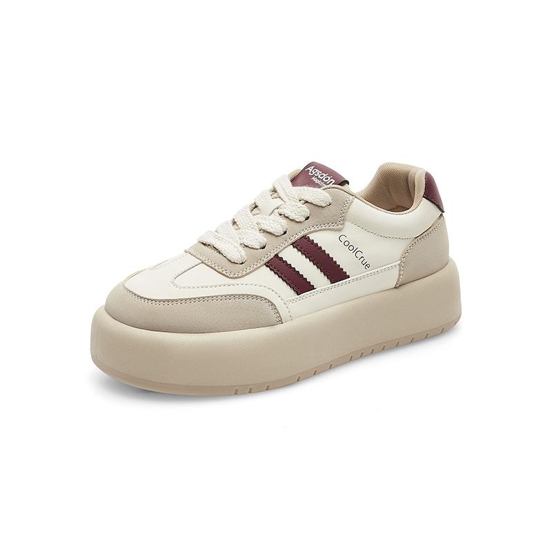 Augustine Red Dexun Shoes, New Autumn Muffin Platform Sports and Leisure Board Shoes