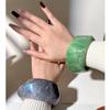 Shinny Glitter Acrylic Bangle Chunky Wide Bracelet Resin Bracelet  Holiday Accessories