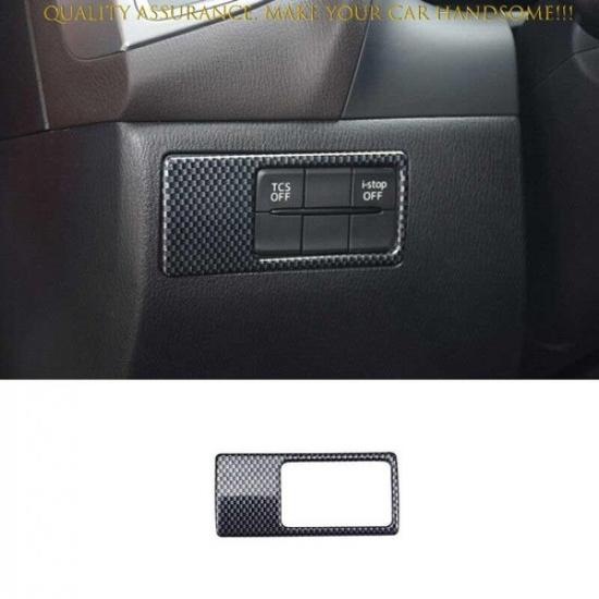 For Mazda 6 Atenza 2014-2015 Carbon Fiber Driver s Side Dash Control Cover Trim