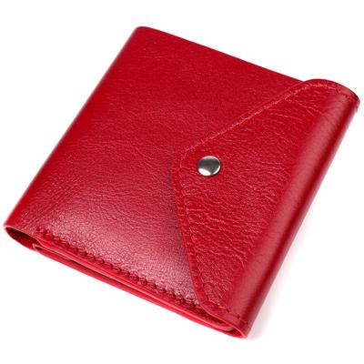 Bright Women's Wallet Made of Glossy Genuine Leather GRANDE PELLE Wallet 16815 Red