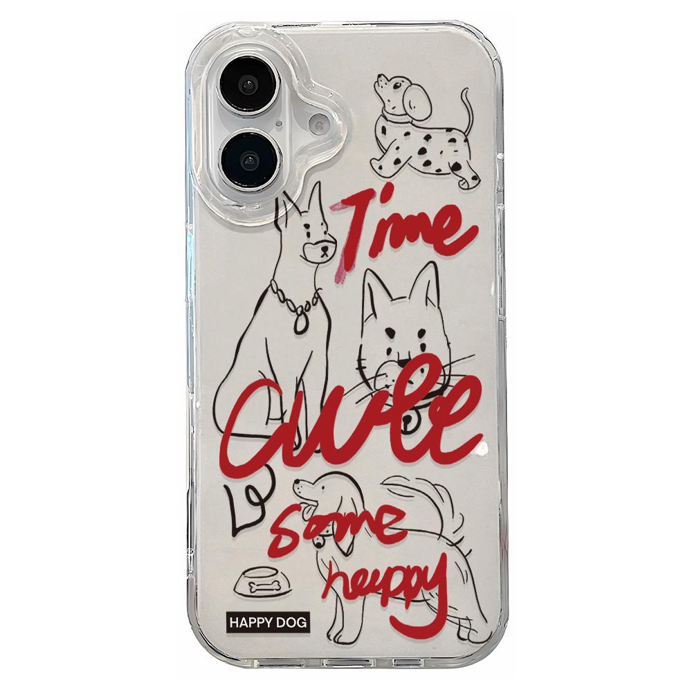 Painted Phone Case for iPhone 12 13 15 16 iPhone 16 12 13 14 15 Pro  14 15 16 Pro Max Coverage Shockproof Anti-Fingerprint Fresh Style Protective Case