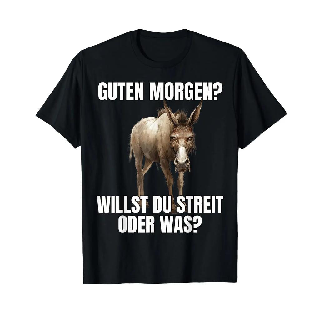 Good Morning Do You Want A Fight Or What Donkey Monday T Shirt Vintage Designer Clothes Versatile Stretched Slightly