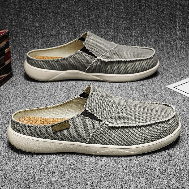 Popular large size 47dude loafers trendy high quality foreign trade foot loafers one foot half drag