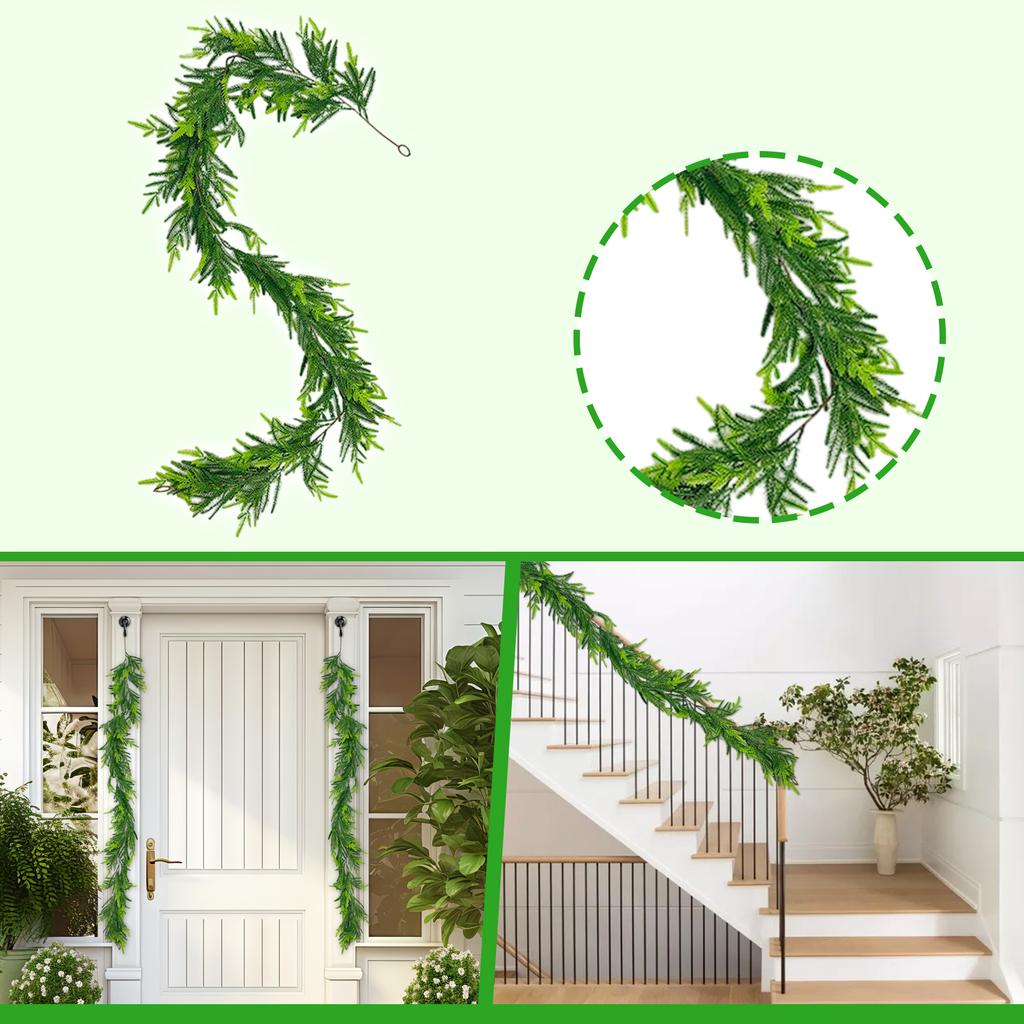 1.8-meter Two Tone Southern Ocean Cedar Coral Pines Vine Home Decoration Green Plants Vine