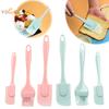 3Pcs Silicone Cream Scraper Non-Stick Bread Cake Butter Spatula Mixer Oil Brush W/PP Handle Cake Spatulas Kitchen Baking Tool