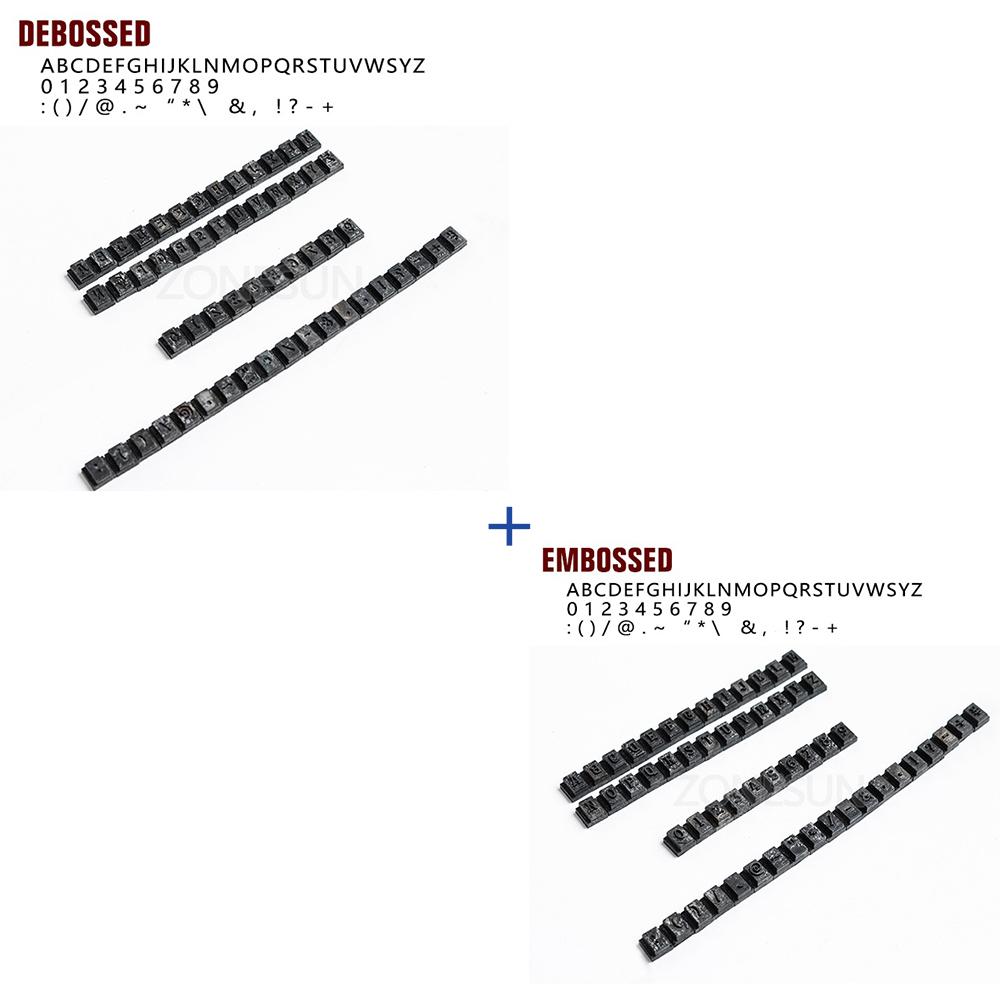 ZONESUN Customzied Letter Size For Embossing Dog Tags Stainless Steel Mold 52 Letter Stainless Steel Alphabet 3mm