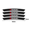 4PCS Car Wheel Hub Rim Stickers Auto Carbon Fiber Decal for Suzuki Swift Samurai Baleno Grand Vitara Ertiga Ginny Villa Spoiler