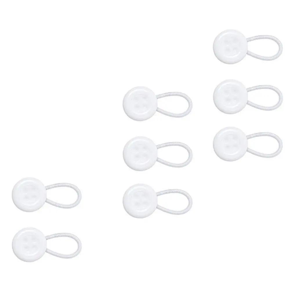 8Pcs Metal Collar Button Extender Elastic Neck Extender Shirts Button Expanders Flexible Lengthen Buckle Collar Button Extender