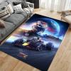 Whimsical The Simpsons Cartoon Family Area Rug, Non-Slip Washable Throw Carpet for Living Room Bedroom Entryway Home