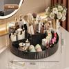 Rotating Cosmetic Storage Box Multi-compartment Dustproof Makeup Organizer for Bathroom Dresser Dorm Use