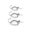 Stainless Steel Chastity Device Cock Cage Penis Lock with Penis Stimulation Urethral Plug Adult Sex Toy for Men
