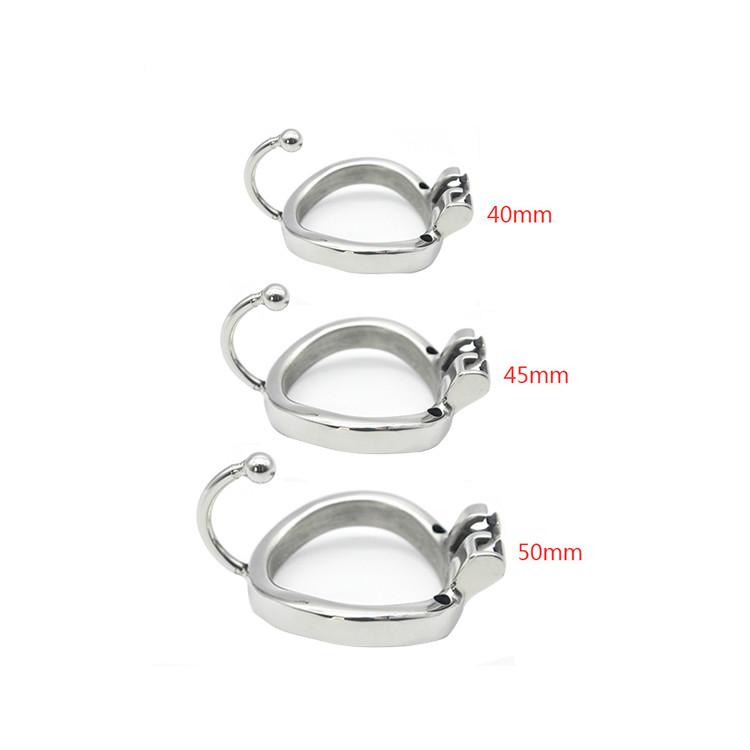 Stainless Steel Chastity Device Cock Cage Penis Lock with Penis Stimulation Urethral Plug Adult Sex Toy for Men