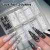 Lace Design Nail Foils Stripe Pattern Black White Nail Art Stickers Sequin Effect Leopard Print Nail Decals Nail Decoration