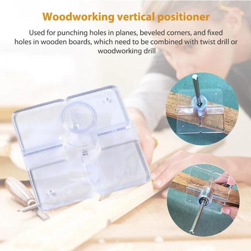 4-12mm Hole Jig Set Vertical Oblique Hole Locator Drill Guide Woodworking Tools