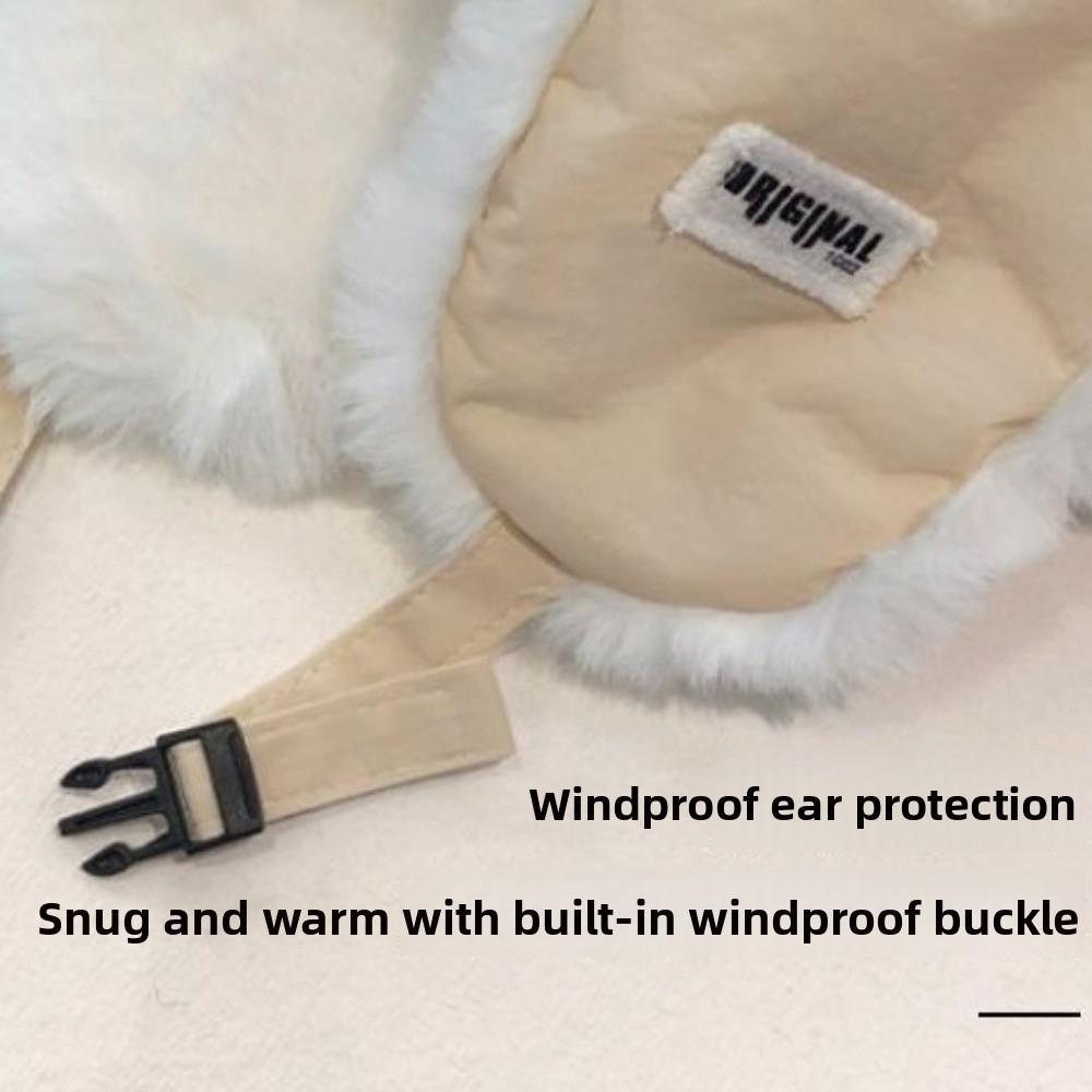 Cold-resistant Windproof Fleece Hats for Women Thick Warm Ear-protecting Cotton Hat for Autumn and Winter Skiing and Flight Caps