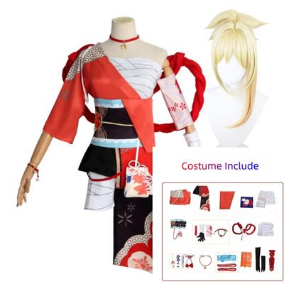  Yoimiya Cosplay Costume Game Halloween For Woman Clothes