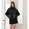 EGOIST High Neck Fake Leather Jacket Es2ojk03