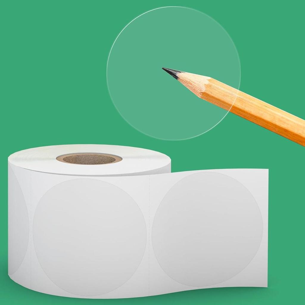 500 Transparent Self-Adhesive Round Sealing Stickers (2.5CM) for Gift Packaging